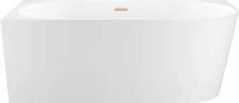 Wellsee Excellence Pro 180x80 28760804R (пристенная ванна (левая) белый глянец, экран, ножки, сифон-автомат золото)