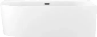 Wellsee Collaro 170x80 28910503R (пристенная ванна (правая) белый глянец, экран, ножки, сифон-автомат матовый черный)
