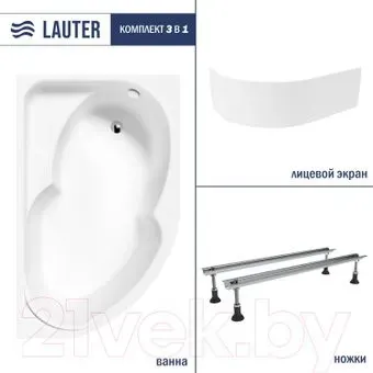 Lauter Geneva 170x105 2103170R (с ножками и лицевым экраном)