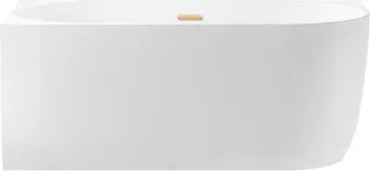 Wellsee Belle Spa 150x75 235701004 (пристенная ванна (левая) белый глянец, экран, каркас, сифон-автомат золото)