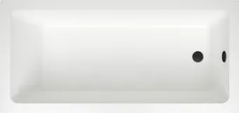 Wellsee FreeDom 180x85 231103003 (встраиваемая ванна белый глянец, сифон-автомат матовый черный)