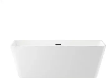 Wellsee Graceful Pro 168x80 230903003 (отдельностоящая ванна белый глянец, экран, ножки, сифон-автомат матовый черный)