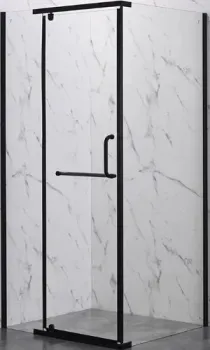 Veconi 90x90x200 RV18B-90-01-C5 (стекло прозрачное/черный)