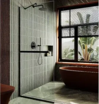 MaybahGlass 99x195 MGD-1418-6у (прозрачное стекло/черный)
