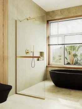 MaybahGlass 99x195 MGD-1418-3у (прозрачное стекло/золото)