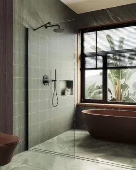 MaybahGlass 99x195 MGD-1352-6ш (прозрачное стекло/черный)