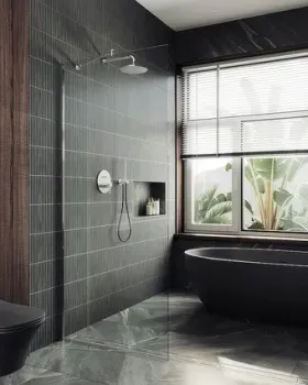 MaybahGlass 99x195 MGD-1352-5ш (прозрачное стекло/хром матовый)