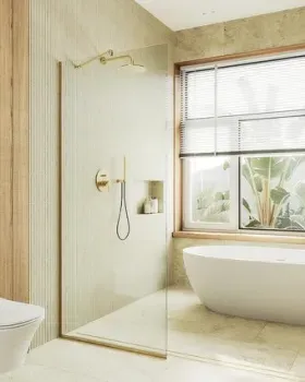 MaybahGlass 99x195 MGD-1352-3у (прозрачное стекло/золото)