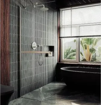 MaybahGlass 99x195 MGD-1418-5ш (прозрачное стекло/хром матовый)