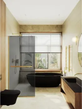 MaybahGlass 89x195 MGD-735-3у (графитовое стекло/золотой)