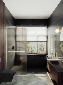 MaybahGlass 89x195 MGD-734-5у (бронзовое матовое стекло/хром матовый)