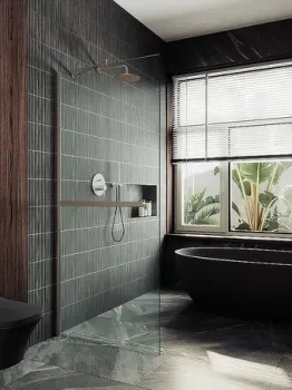 MaybahGlass 89x195 MGD-732-2ш (прозрачное стекло/бронза)