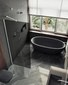 MaybahGlass 89x195 MGD-693-1ш (графитовое стекло/белый матовый)