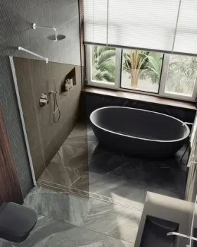 MaybahGlass 89x195 MGD-691-1ш (бронзовое стекло/белый матовый)