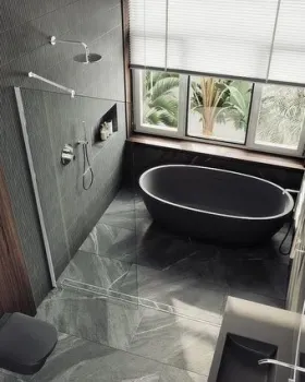 MaybahGlass 89x195 MGD-689-1ш (прозрачное стекло/белый матовый)