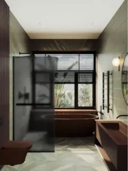 MaybahGlass 79x195 MGD-730-6у (графитовое матовое стекло/черный)