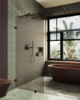MaybahGlass 79x195 MGD-265-6 (бронзовое матовое стекло/черный)