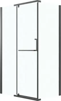 Grossman Pragma 100x80x195 120.K33.03.1080.21.02 (черный матовый/стекло шиншилла)