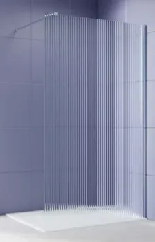Aquatek Walk in с держателем 140x200 AQ.WI.140.2CH (хром/прозрачное рифленое стекло)