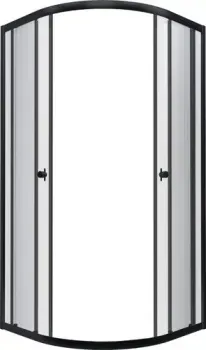 Saniteco SNT-801 90х90 без поддона (черный/прозрачное стекло)