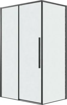 Grossman Galaxy 110х100х195 120.K33.01.1110.21.02 (черный матовый/шиншилла стекло)