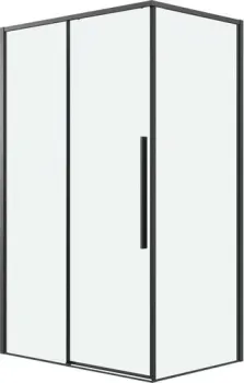 Grossman Galaxy 120х100х195 120.K33.01.1210.21.00 (черный матовый/прозрачное стекло)