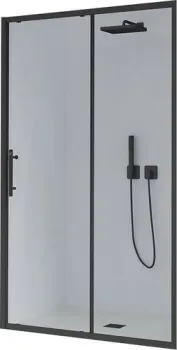 Veconi E1 140x195 E1-B-140-01-C9 (стекло прозрачное/черный матовый)