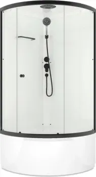 Domani-Spa Simple 99 High Black DS01Sm99HWCl00.Gt-V1.2-Black (белый/прозрачное стекло)