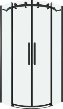 Grossman Classic 90x90x195 301.K33.04.9090.21.00 (черный матовый/прозрачное стекло)