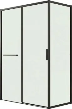 Grossman Style 110x80x195 120.K33.05.1180.21.00 (черный матовый/прозрачное стекло)
