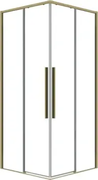 Grossman Galaxy 90x90x195 300.K33.01.9090.32.00 (золото сатин/прозрачное стекло)