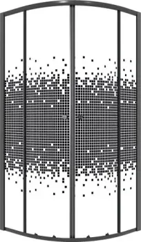 Niagara Eco NG-1007-14BLACK 90x90x190 (черный/стекло мозаика)