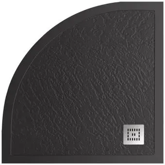 BelBagno TRAY-MR-UNO-R-90-550-35-NERO 90x90