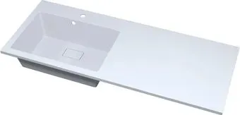 Uperwood Cosmos 120 см левая-крыло справа (белый глянцевый)