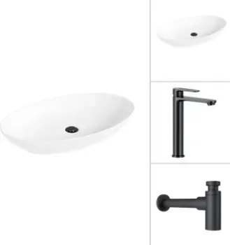 Lauter 21571 + Moon 21СК8691BS с сифоном 21635B (черный матовый)
