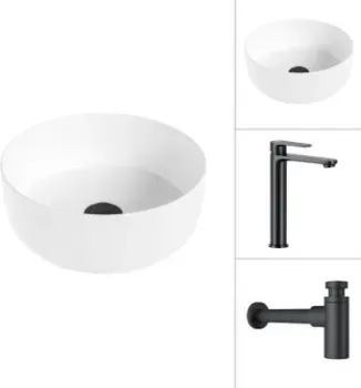 Lauter 21499-31 + Moon 21СК8691BS с сифоном 21635B (черный матовый)