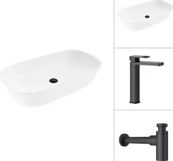 Lauter 21393-70 + Cascade 21СК0655BS + сифон 21635B (черный матовый)