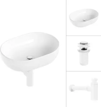 Lauter 21836A + клапан 21190W + сифон 21635W (белый матовый)
