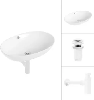 Lauter 21709 + клапан 21190W + сифон 21635W (белый матовый)