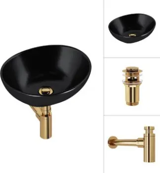 Lauter 21652-A + клапан 21190G + сифон 21635G (золото)