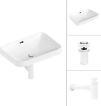 Lauter 21441A + клапан 21190W + сифон 21635W (белый матовый)