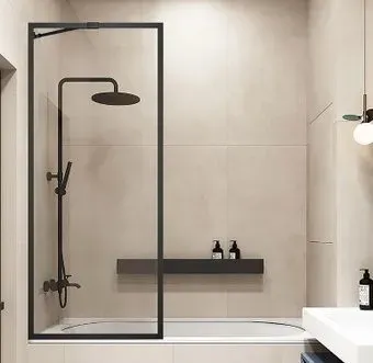 Veconi 90x150 PL85B-90-01-C7 (стекло прозрачное/черный)