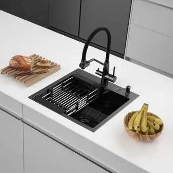 ARFEKA ECO AR мойка 500*500, коландер, дозатор BLACK