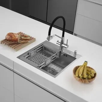 ARFEKA ECO AR мойка 500*500, коландер, дозатор SATIN