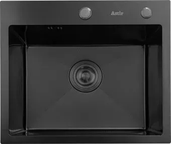 Astir Decor PVD Black 45x50B (с сифоном, дозатором и коландером)