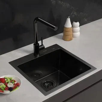 ARFEKA ECO AR 450*450 BLACK PVD NANO DECOR MILLET GRAINS (настольная)
