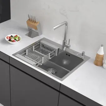 ARFEKA ECO AR мойка 600*500, коландер, дозатор SATIN DECOR VOLCANIC ROCK