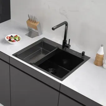 ARFEKA Eco AR мойка 600*500, коландер G, дозатор Black Decor Volcanic