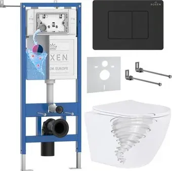 Roxen Antares Tornado в комплекте с инсталляцией StounFix Dual Fresh 6 в 1 868612 (кнопка: оружейная сталь матовая)