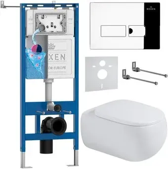 Roxen Titan в комплекте с инсталляцией StounFix Dual Fresh 6 в 1 967203 (кнопка: хром)